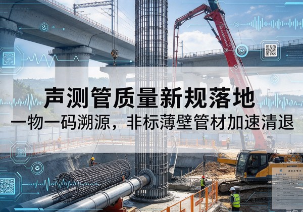 青冈声测管质量新规落地，一物一码溯源，非标薄壁管材加速清退