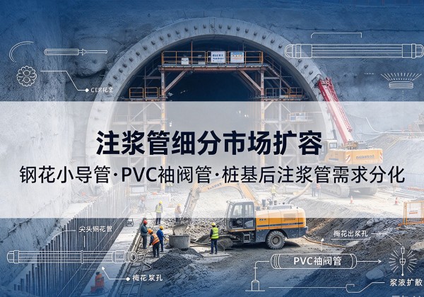 青冈注浆管细分市场扩容，隧道钢花小导管、PVC 袖阀管、桩基后注浆管需求分化